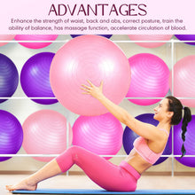 Load image into Gallery viewer, Leyndo 4 Pcs 26 Inch Yoga Exercise Ball Pilates Pregnancy Birthing Fitness Ball -(Vivid Color)