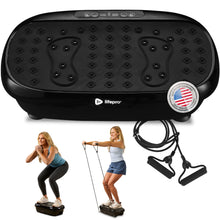 Load image into Gallery viewer, Lifepro HexaPlate Lite Vibration Plate Exercise Machine — Magnetic Acupoints, 99 Speeds & 10 Presets Vibration Platform Machine with Resistance Bands — Vibrating Plate for Lymphatic Drainage & Toning
