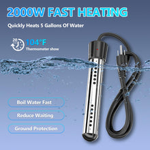 Load image into Gallery viewer, BSEED Portable Shower for Camping with Immersion Water Heater, 6000mAh Rechargeable Camping Shower with Intelligent LED Display, Outdoor Shower for Hiking, Travel, Pets & Car Washing, Wartering Plants
