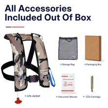 Load image into Gallery viewer, Faxpot Automatic Inflatable PFD Life Jackets for Adults, 33g CO2 Cylinder