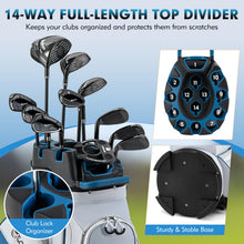 Load image into Gallery viewer, Tangkula Golf Cart Bag, 14-Way Full Length Dividers, Navy