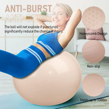 Load image into Gallery viewer, Leyndo 4 Pcs 26 Inch Yoga Exercise Ball Pilates Pregnancy Birthing Fitness Ball -(Nude)