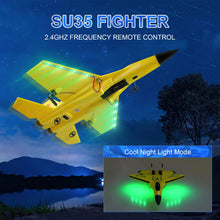 Load image into Gallery viewer, RC Airplane 2CH RC Plane Ready to Fly 2.4GHz Remote Control Plane SU35 RC Jet Easy to Fly Airplane Toys(Yellow