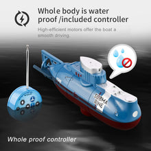 Load image into Gallery viewer, Mini RC Submarine for Kids, LSRC-SMI Remote Control Boat Waterproof Diving Toy for Boys and Girls (White)