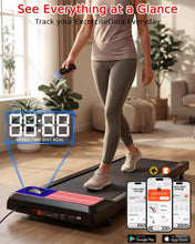 Load image into Gallery viewer, 2.5 HP Quiet Under Desk Treadmill with 8% Incline - N4054AF-Black/Flag