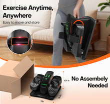Load image into Gallery viewer, Under Desk Elliptical Machine, Upgraded 6 Adjustable Resistance &15 Speeds Electric Elliptical Leg Exerciser while Sitting for Seniors with Forward & Reverse Direction, Touch Screen and Remote Control