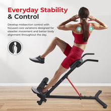 Load image into Gallery viewer, Sunny Health & Fitness Hyperextension Roman Chair with Dip Station - SF-BH620062, Black