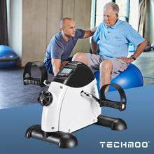 Load image into Gallery viewer, Under Desk Bike Pedal Exerciser Portable Home Exercise Bike - Black and White