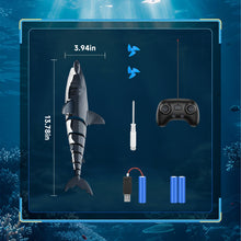 Load image into Gallery viewer, Remote Control Shark Toys High Simulation, Summer Water Toys for Kids, Ideal Gifts for Boys Ages 6+, Party Fun Games for Pool & Bath (Gray)