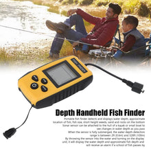 Load image into Gallery viewer, Portable Fish Finder with LCD Display, Handheld Sonar Depth Finder for Kayak Boat Lake Sea Ice Fishing, 2ft–328ft Detection, Alarm Function