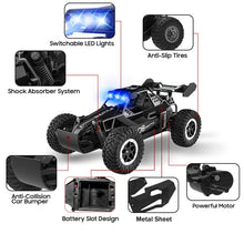 Load image into Gallery viewer, Remote Control Car for Kids 3 4 5 6 7+, 20 KM/H High-Speed RC Cars with LED Lights, 2.4GHz 2WD Monster Truck Toys