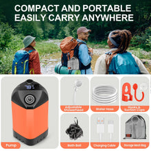 Load image into Gallery viewer, B013 Portable Shower Pump for Camping – 7800mAh Long-Lasting & Quiet Outdoor Shower with LED Display, IPX8 Waterproof Outdoor Shower for Pet Bath, Car Wash & RV
