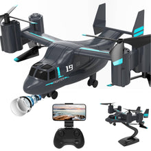 Load image into Gallery viewer, Remote Control, LM19 Military RC Helicopter with Live Camera for Military Fans, Flying and Land Gliding Mode, One Key take Off