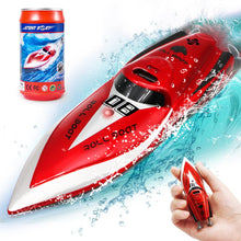 Load image into Gallery viewer, LAFALA Mini Remote Control Boat RC Boat 2.4Ghz 360 Rotating bulit-in Rechargeable Battery Swimming, Red