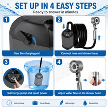 Load image into Gallery viewer, Portable Shower for Camping, 7800mAh Rechargeable Camping Shower