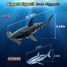 Load image into Gallery viewer, Remote Control Shark Toys High Simulation, Summer Water Toys for Kids, Ideal Gifts for Boys Ages 6+, Party Fun Games for Pool & Bath (Gray)
