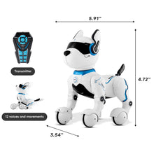 Load image into Gallery viewer, Top Race Rechargeable Robot Dog- Interactive Smart Robo Dog for Kids Ages 5-7 - Programmable with Remote Control (White)