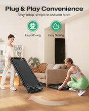 Load image into Gallery viewer, UREVO Strol 2E Smart 2-in-1 Folding Walking Pad Treadmill - Black