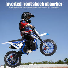 Load image into Gallery viewer, Dirt Bike, Kids Electric Motocross Bike, Off Road Mini Motorcycle, Electric Pocket Motorbike, Blue