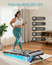 Load image into Gallery viewer, Rayspace Walking Pad Treadmill with 15% 12-Level Auto Incline - Silver
