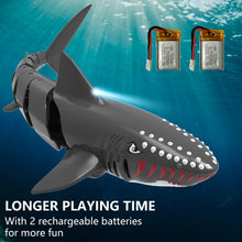 Load image into Gallery viewer, RC Shark Toys, 2.4Ghz 1:18 Scale High Simulation Remote Control Shark Swimming Pool Toy (Gray)
