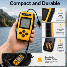 Load image into Gallery viewer, Portable Fish Finder Handheld Sonar Fish Depth Finder for Kayak, Boat, Ice, Shore Fishing, 328ft/100M Depth Range | LCD Display, Fish Alarm