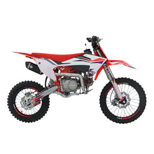 Load image into Gallery viewer, 125CC Dirt Bike Powered by ZONSEN Engine, 4-Speed Manual Clutch, Kick Start, Big 17“/14” Tires (Fully Assembly, White)