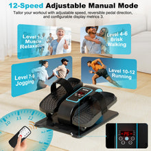 Load image into Gallery viewer, TDH Under Desk Elliptical Machine,Electric Leg Exerciser as Seen on Tv for Seniors Adults,Portable Quiet Elliptical Exercise Machine While Sitting with 12 Adjustable Speed Auto&HR Mode for Home Office