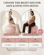 Load image into Gallery viewer, Trideer Pregnancy Birthing Ball, 1.7mm Extra Thick Yoga Ball for Maternity, 1000LB Anti-Burst Non-Slip Stability Ball