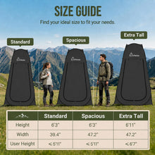 Load image into Gallery viewer, WolfWise Pop Up Shower Tent for Camping Essentials, Compact & Lightweight