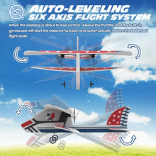 Load image into Gallery viewer, RC Plane, 2.4GHZ Remote Control Airplane W/ 3 Batteries & 6-axis Gyro Stabilizer, 2CH RTF RC Glider Toy