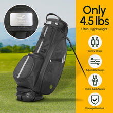 Load image into Gallery viewer, 5-Way Linkslite Waterproof Lightweight Golf Stand Bag (Smokey Onyx)