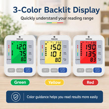 Load image into Gallery viewer, FDA-Cleared Blood Pressure Monitor, Upper Arm, Wide Cuff, Large Display