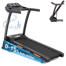 Load image into Gallery viewer, THERUN Incline Treadmill - Carbon Black- Speaker