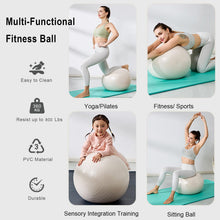 Load image into Gallery viewer, YR Exercise Ball 21.6'' Yoga Ball for Workout Pregnancy Stability - White