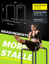 Load image into Gallery viewer, YOLEO Adjustable Dip Bar- 1100lbs Dip Station