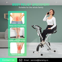 Load image into Gallery viewer, BARWING Folding Exercise Bike, Foldable Upright Stationary Bike for Home Gym, 350LB Capacity