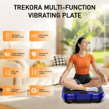 Load image into Gallery viewer, Trekora Vibration Plate Exercise Machine, Vibrating Fitness Platform for Lymphatic Drainage, Full Body Shaker Workout Equipment, Vibrate Fitness Platform for Home Women Men Exercise Gym (Blue)