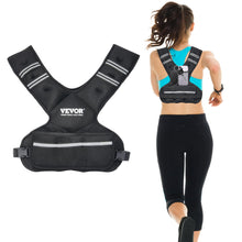 Load image into Gallery viewer, VEVOR Adjustable Weighted Vest, 20-32lb Weight Vest with 6 Ironsand Weights and Reflective Stripe, Body Weight Vest Exercise Set for Men Women, Workout Equipment for Strength Training Running Jogging