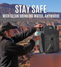 Load image into Gallery viewer, Lifesaver Jerrycan Water Purifier - Military Spec, Heavy Duty Water Purifier for Overlanding, Camping, Hiking, Emergency Preparedness and Survival Kit (Army Green) (Black)