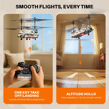 Load image into Gallery viewer, Military Transport RC Helicopter with Altitude Hold, One Key take Off/Landing, LED Light