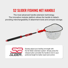 Load image into Gallery viewer, EGO S2 Slider Fishing Landing Net, Large Clear Rubber Mesh, Fishing Net