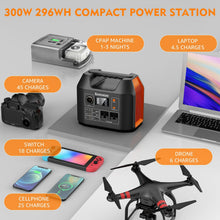 Load image into Gallery viewer, EnginStar Portable Power Station 300W 296Wh Solar Generator