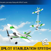 Load image into Gallery viewer, RC Plane Trainer 3CH Remote Control Airplane with Prop Saver, 6-Axis Gyro Stabilizer & 3 Modes to Fly, Hobby (400mm,Green)