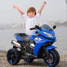 Load image into Gallery viewer, Ride on Motorcycle for Kids, 3 Twinkling Wheels Electric Ride on Toy,12 V Kids Motorcycle (Blue)