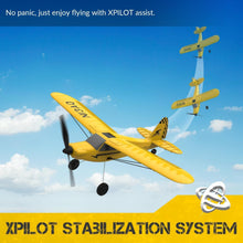 Load image into Gallery viewer, RC Plane Trainer Sport Cub 3CH Remote Control Airplane with Prop Saver, 6-Axis Gyro Stabilizer & 3 Modes to Fly (400mm,Yellow)