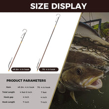 Load image into Gallery viewer, TRHUNTER Carbon Fiber Fishing Gaff Saltwater Fish Gaff with S316 Stainless Steel Fishing Hook (Brown Gaff - 4'8'' - 4'' Hook)