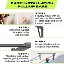 Load image into Gallery viewer, Rage Fitness Heavy-Duty Wall Mounted Pull Up Bar - Black