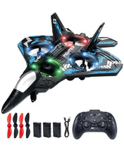 Load image into Gallery viewer, RC Jet Aircrafts for Boys and Girls, with LED Lights 360° Flip, 3 Rechargeable Batteries Toys for Christmas