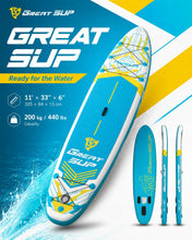 Load image into Gallery viewer, 11' Inflatable Paddle Board with Kayak Seat for Adults